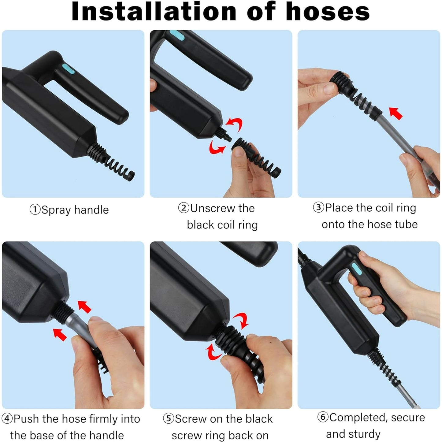 Battery Powered Sprayer 8L Upgrade Electric Sprayer with 4 Mist Nozzles 2000mAh Portable Lawn Sprayer Pump 32in Shoulder Strap Retractable Wand 2 Water Filling Holes for Lawn Garden Cleaning