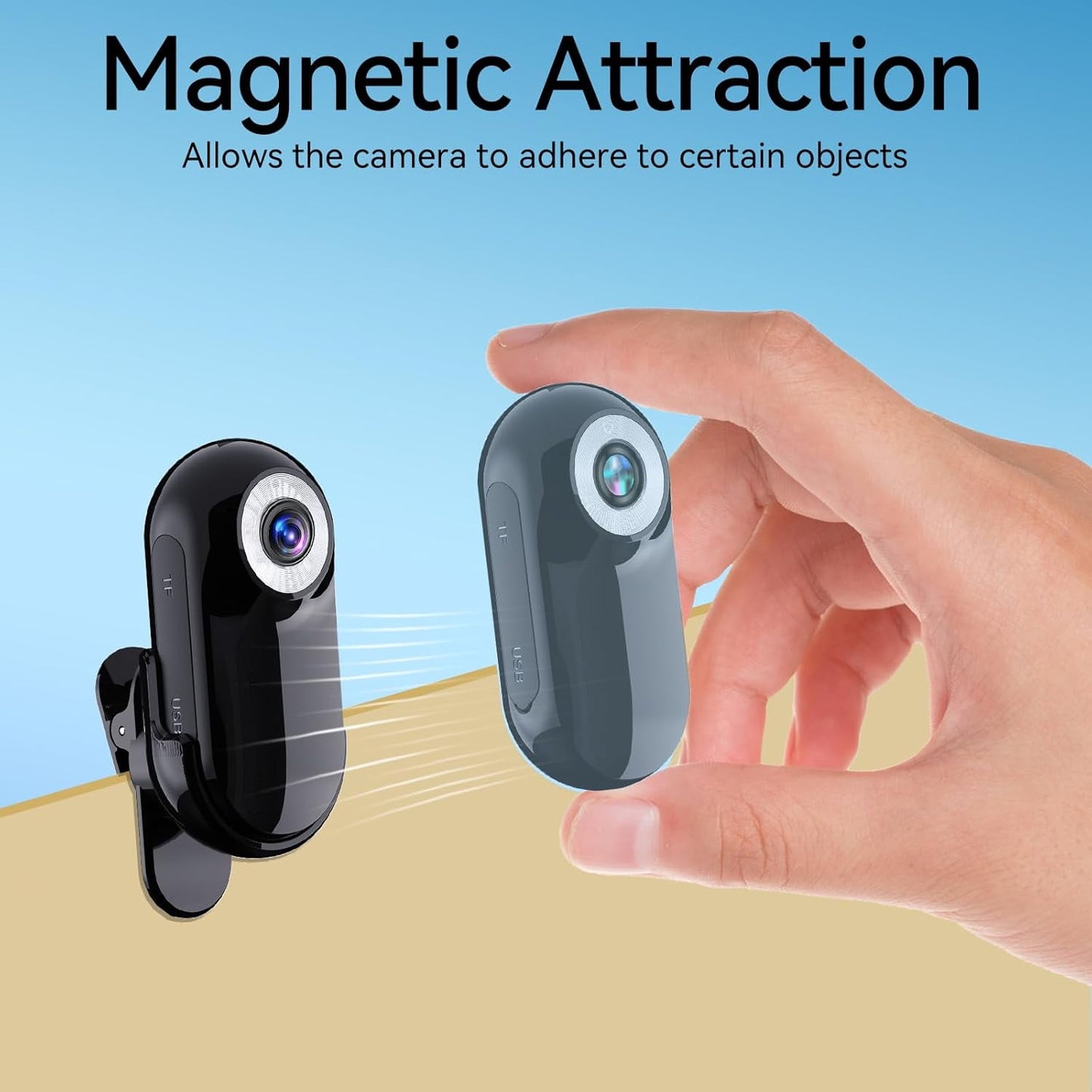 Mini Police Cam 32GB Portable Action Camera Body Cam Wearable Video Recorder with IPX67 Waterproof Underwater Camcorder Helmet Mount Magnetic Sport DV for Bike Cycling Pet Vlogging