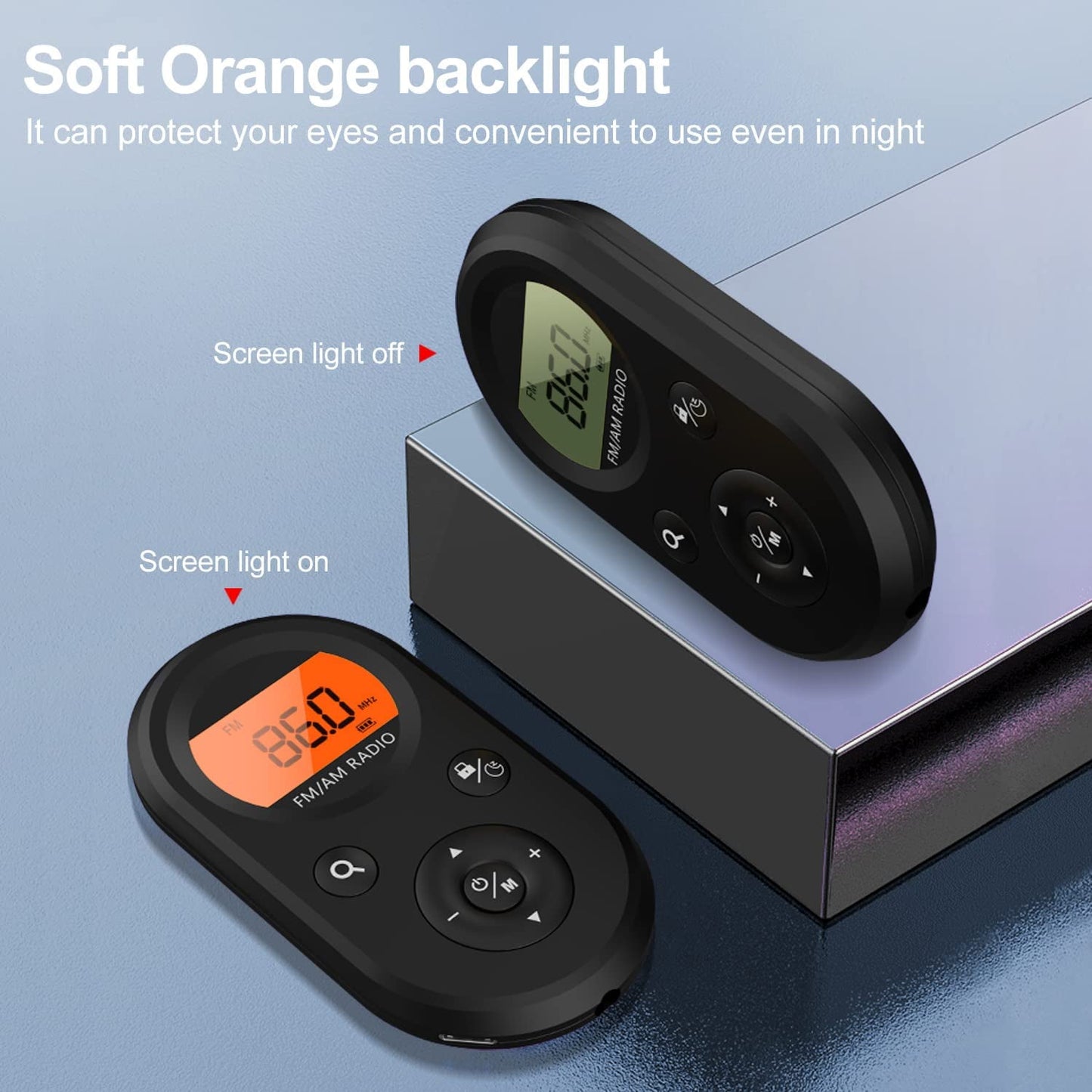 AM FM Portable Radio Personal Pocket Radio Rechargeable with Best Reception Long Battery Life Stereo Earphone Small Digital Transistor Radios for Hiking Walking Jogging
