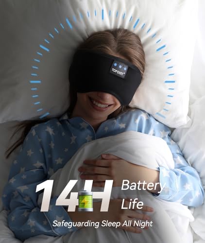 Sleep Mask with Headphones Bluetooth 5.2 Wireless  Sleep Headphone with Microphone Built-in HD Speakers Music  Eye Mask for Sleeping Travel Meditation for Men Women Girl Cool Gadgets