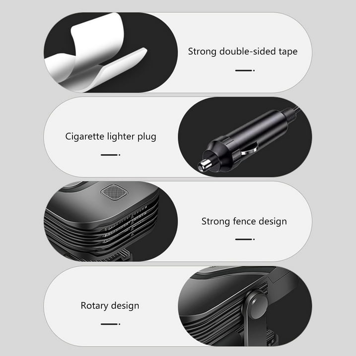 Portable Car Heater Cooling Fan Air Cooler,12V 150W Car Electric Cooler/Heater/Defroster,Car Fast Heating Defogger and Defroster with 360 Degree Rotating,Window Defroster Defogger for RV SUV