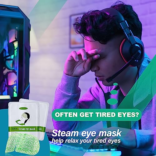 16 Packs Steam Eye Mask Warm Eye Compress for Dry Eyes Sleep Mask Hot Auto Heated Eye Masks Relaxing Gifts for Women Moist Heat for Eyes Soothing Eye Fatigue Disposable Eye Mask for SPA Essentials