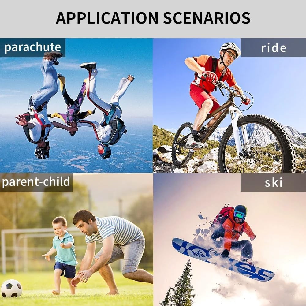 Mini WiFi Action Camera 1080P 30fps Digital Video Camera with 0.96in LCD Screen Built-in Rechrageable Battery Motion Detection with Magnetic Mount Back Clip Protective Cover