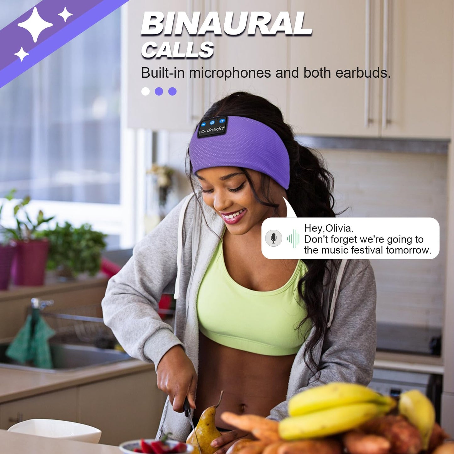 LC-dolida Sleep Headphones Bluetooth 5.4  Headband Headphones Earphones Wireless  Sleep Mask for Sleeping  Sports  Gifts  Workout  Jogging  Yoga Insomnia  Air Travel  Meditation