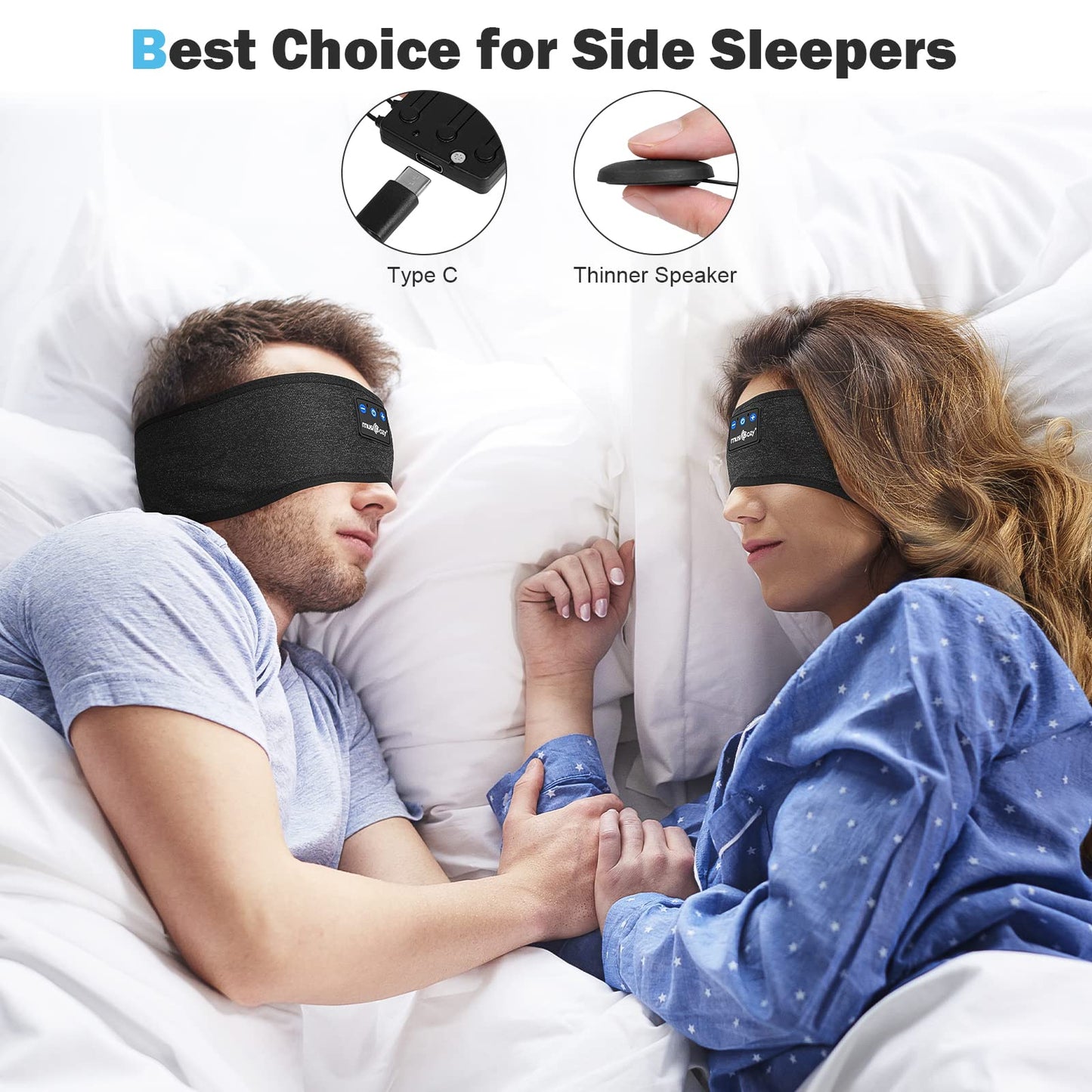 Sleep Headphones Bluetooth Headband  Wireless Headband Headphones Sleeping Earbuds
