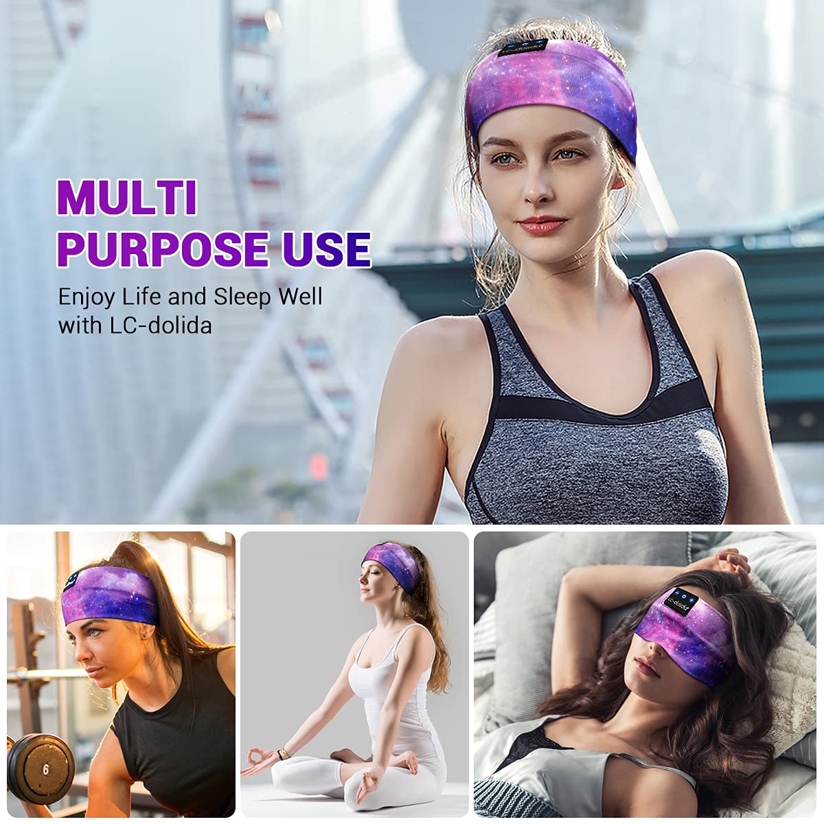 Sleep Headphones Bluetooth Headband Sleeping Wireless Headband Headphones with Thin HD Stereo Speakers