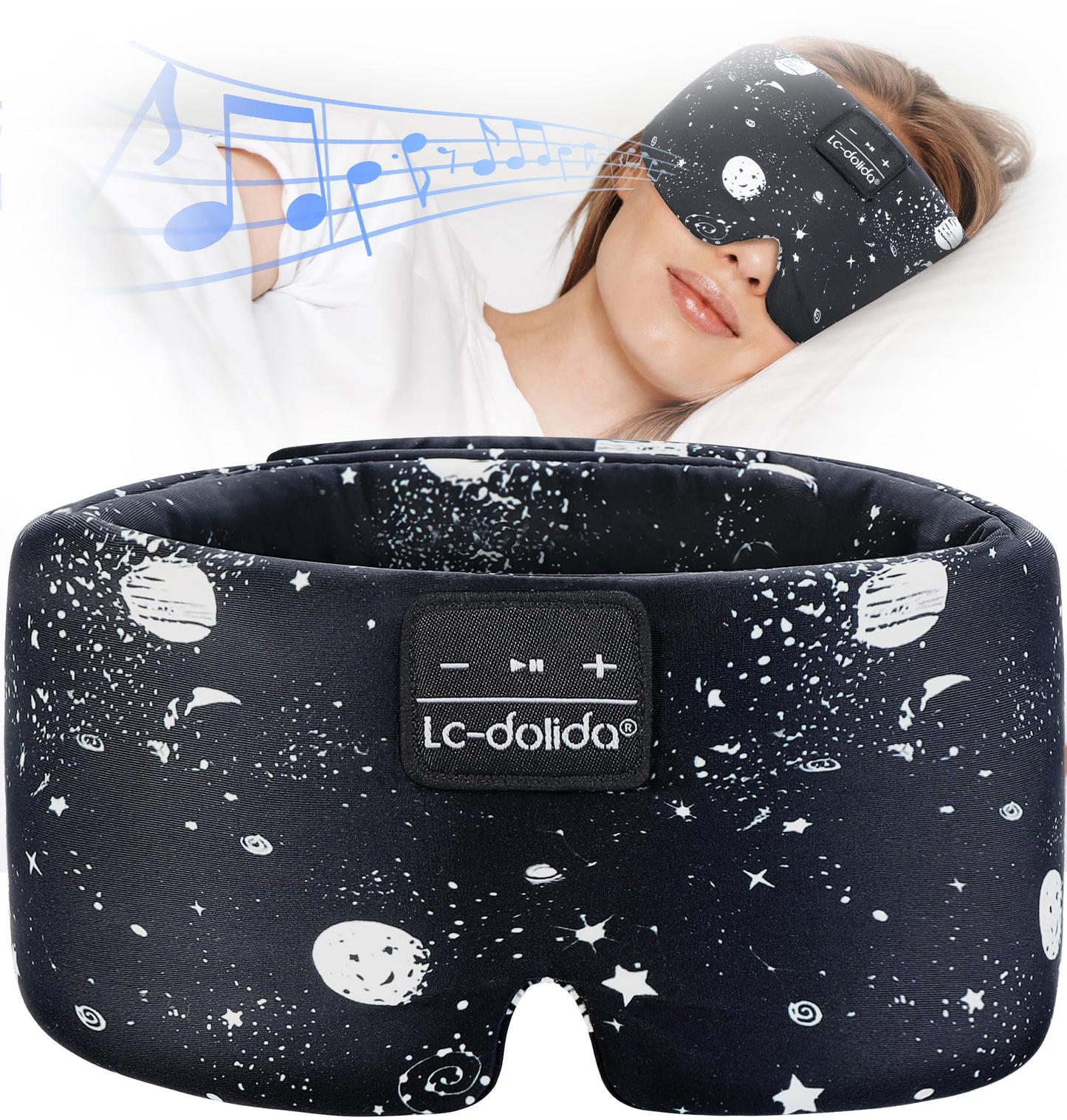 Sleep Mask with Bluetooth Headphones  Silk Eye Mask for Sleeping Side Sleepers  5.4 Bluetooth Silk Sleep Mask Headphones for Women Men with Thin Speaker  Blackout  Cooling  Comfort
