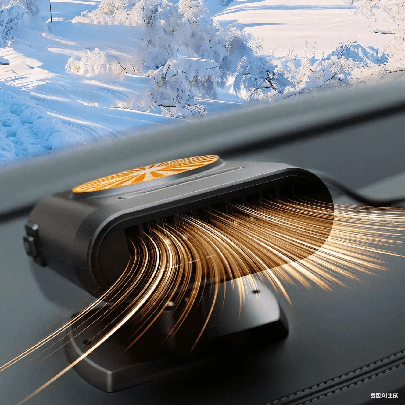 Portable Car Heater with Cooling Function Car Fan Heater 200W 12V Windshield Defroster Vehicle Demister Fast 2 in 1 Heating Cooling Dryer Auto 360 Rotate Heater Fan Car Heater Fan Plug-in Anti-Fog