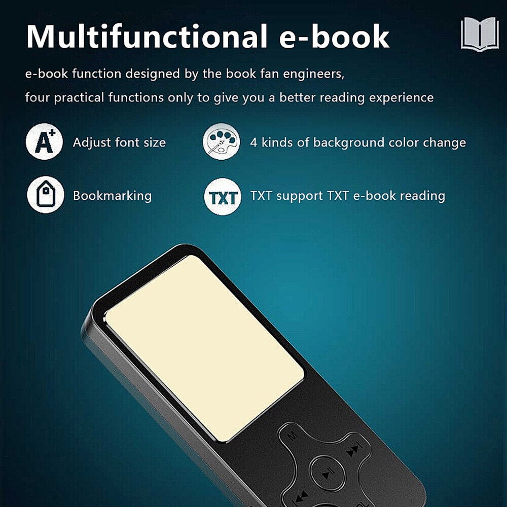 Bluetooth Mp3 Player with Speaker 64GB Portable HiFi Sound Student Player Walkman Player Digital Music Mp3 Mp4 Player with FM Recorder E-Book Video