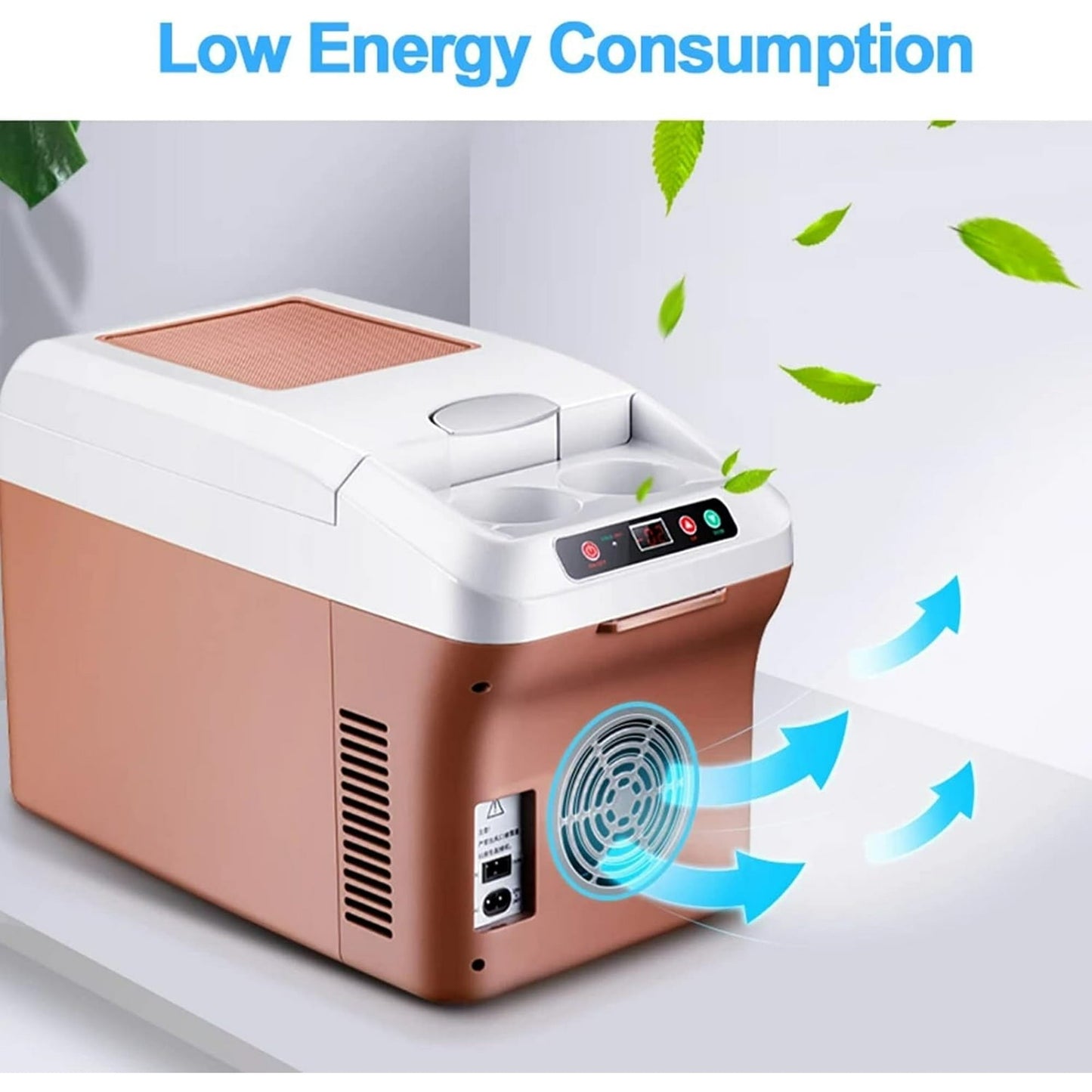 15L Car Refrigerator 12V/24V/110V  Hot Cold Portable Electric Cool Box Mini Fridge Quiet Camping Freezer Vehicle Truck RV Boat Fast Cooling for Both Car And Home Use