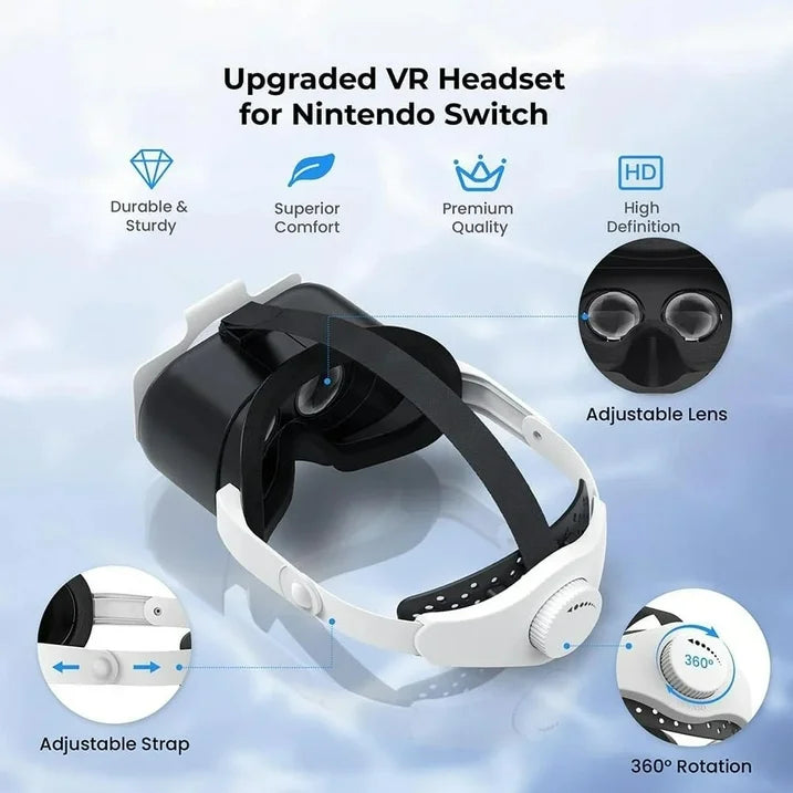 Newest VR Headset for Nintendo Switch & Switch OLED Model  3D VR Glasses with Adjustable Lens for Virtual Reality Gaming Experience  Switch VR Labo Goggles Adjustable Headset for Nintendo Switch
