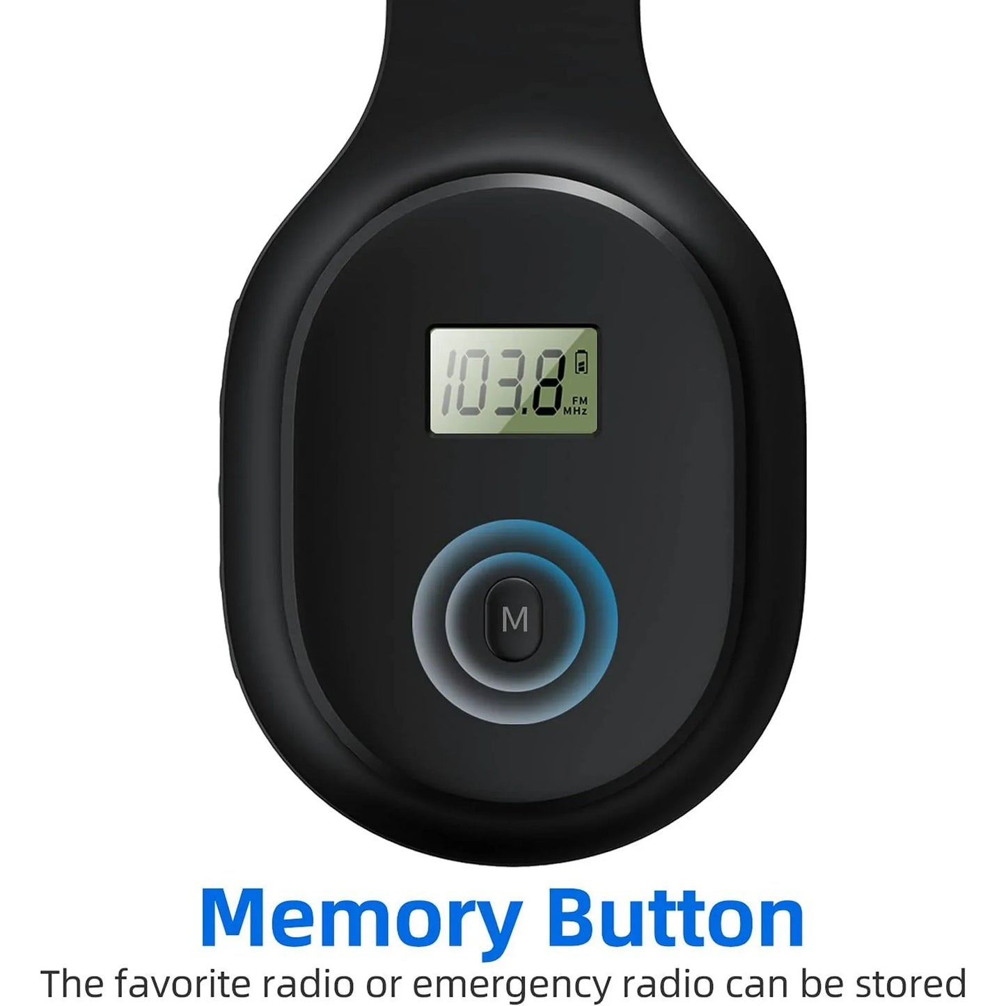 FM Radio Headphones with Bluetooth  Rechargeable Portable Headset with Built-in Microphone  Lightweight and Comfortable Ear Muffs for Jogging  Cycling