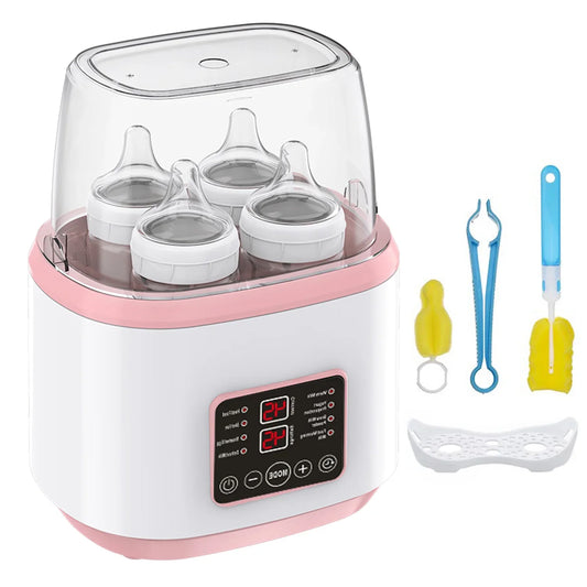 Baby Bottle Warmer  8-in-1 Fast Milk Warmer with Timer Breastmilk or Formula  Fits 4 Bottles  Accurate Temperature Control  with Defrost  Sterili-zing  Keep  Heat Baby Food Jars Function