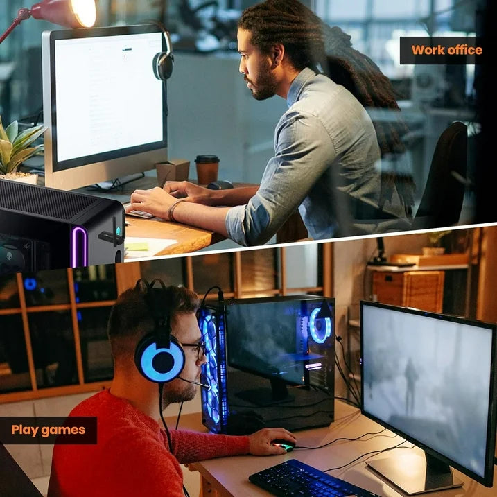 Prociv WiFi 6E USB 3.0 WiFi Adapter for PC Desktop  AX5400M Tri-Band 6GHz/5GHz/2.4GHz Wireless Network Adapter Drive-Free for Windows 10/11 Desktop Laptop Black