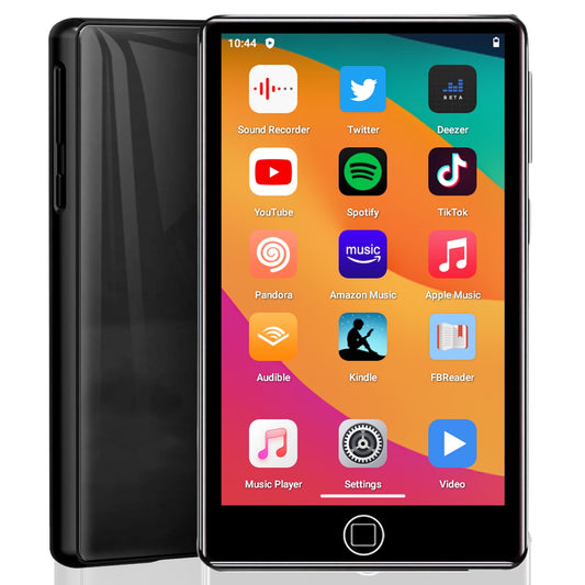 Upgraded 160GB MP3 Player with Bluetooth and WiFi Android 14 OS MP3 & MP4 Players with 4 Touchscreen and Speaker 3GB RAM & 32GB ROM 2500mAh Music Player with Spotify Audible Amazon Music Play Store