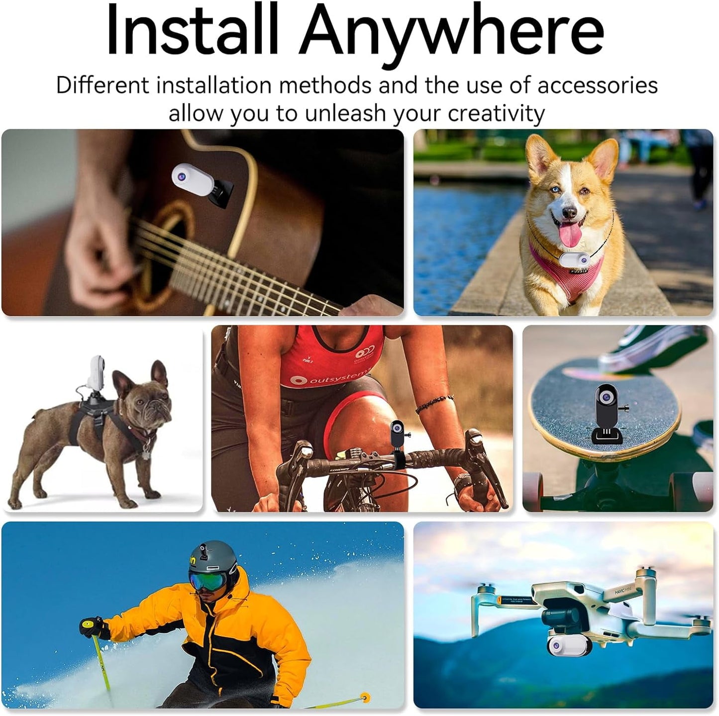 Mini Police Cam 32GB Portable Action Camera Body Cam Wearable Video Recorder with IPX67 Waterproof Underwater Camcorder Helmet Mount Magnetic Sport DV for Bike Cycling Pet Vlogging