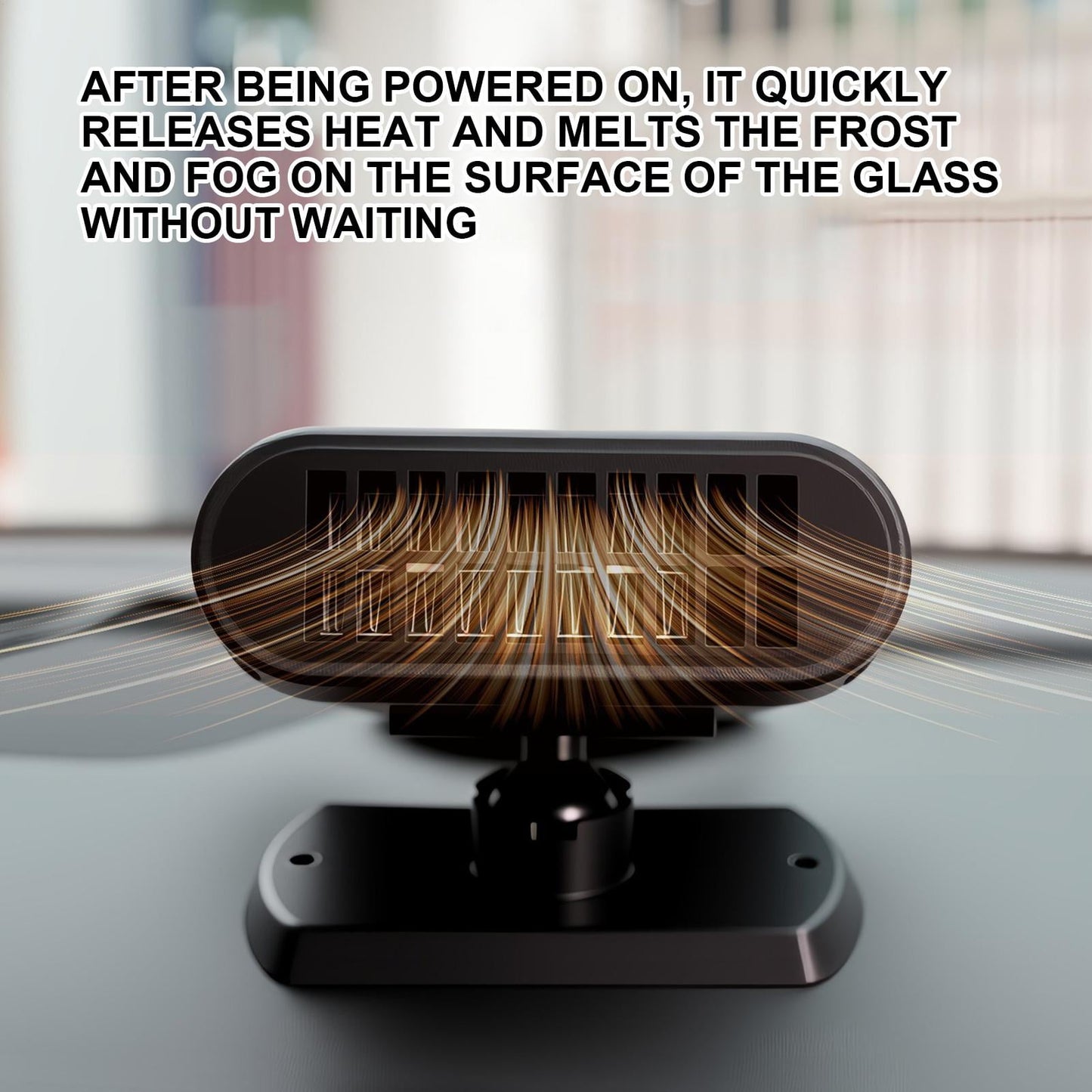 Portable Car Heater with Cooling Function Car Fan Heater 200W 12V Windshield Defroster Vehicle Demister Fast 2 in 1 Heating Cooling Dryer Auto 360 Rotate Heater Fan Car Heater Fan Plug-in Anti-Fog