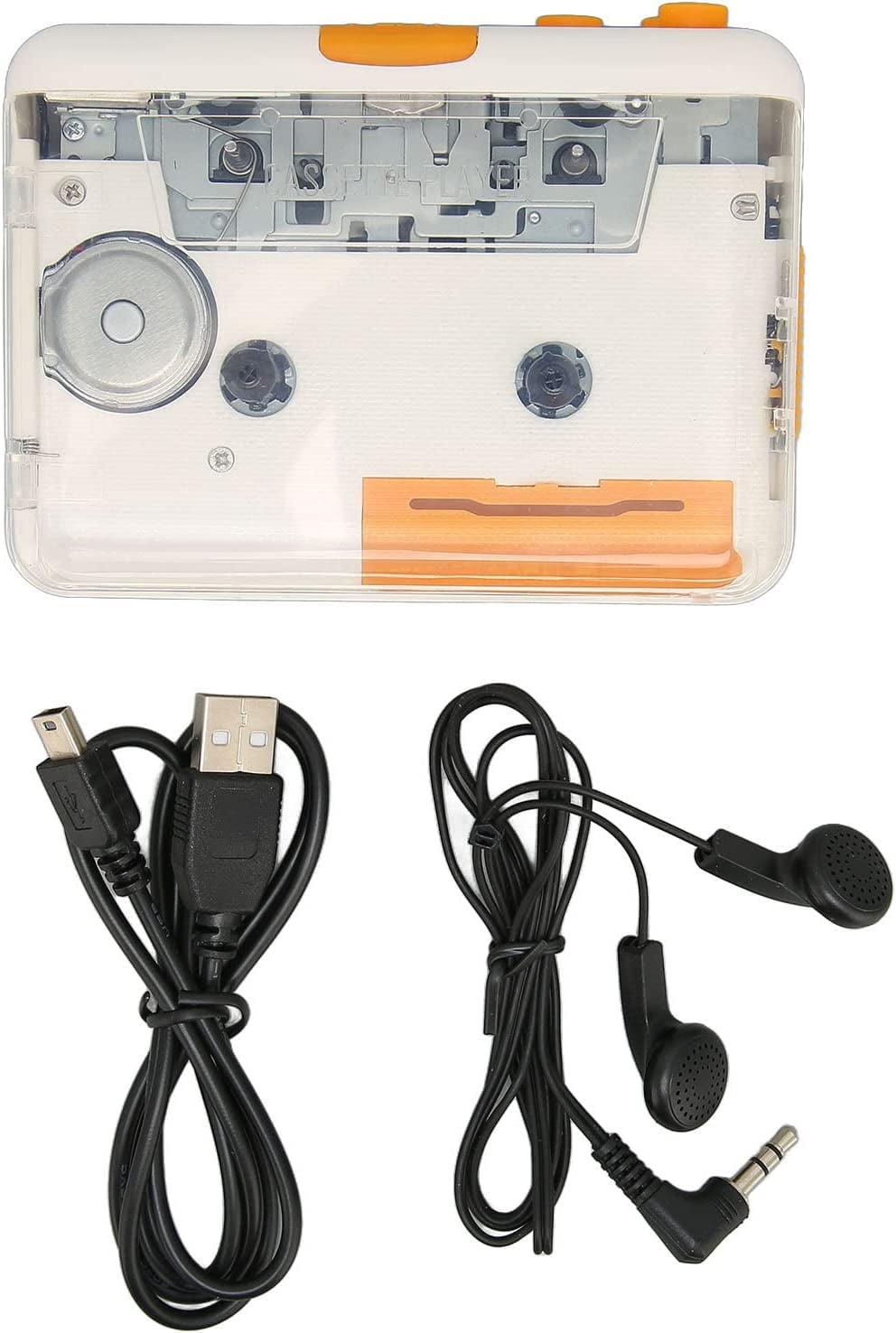 Cassette Player Walkmen MP3 Converter Portable Tape Player Drive USB Cassette to MP3 Converter with Earphone Volume Control Plug and Play Clear Sound Cassette for USB drive for CD for iPod