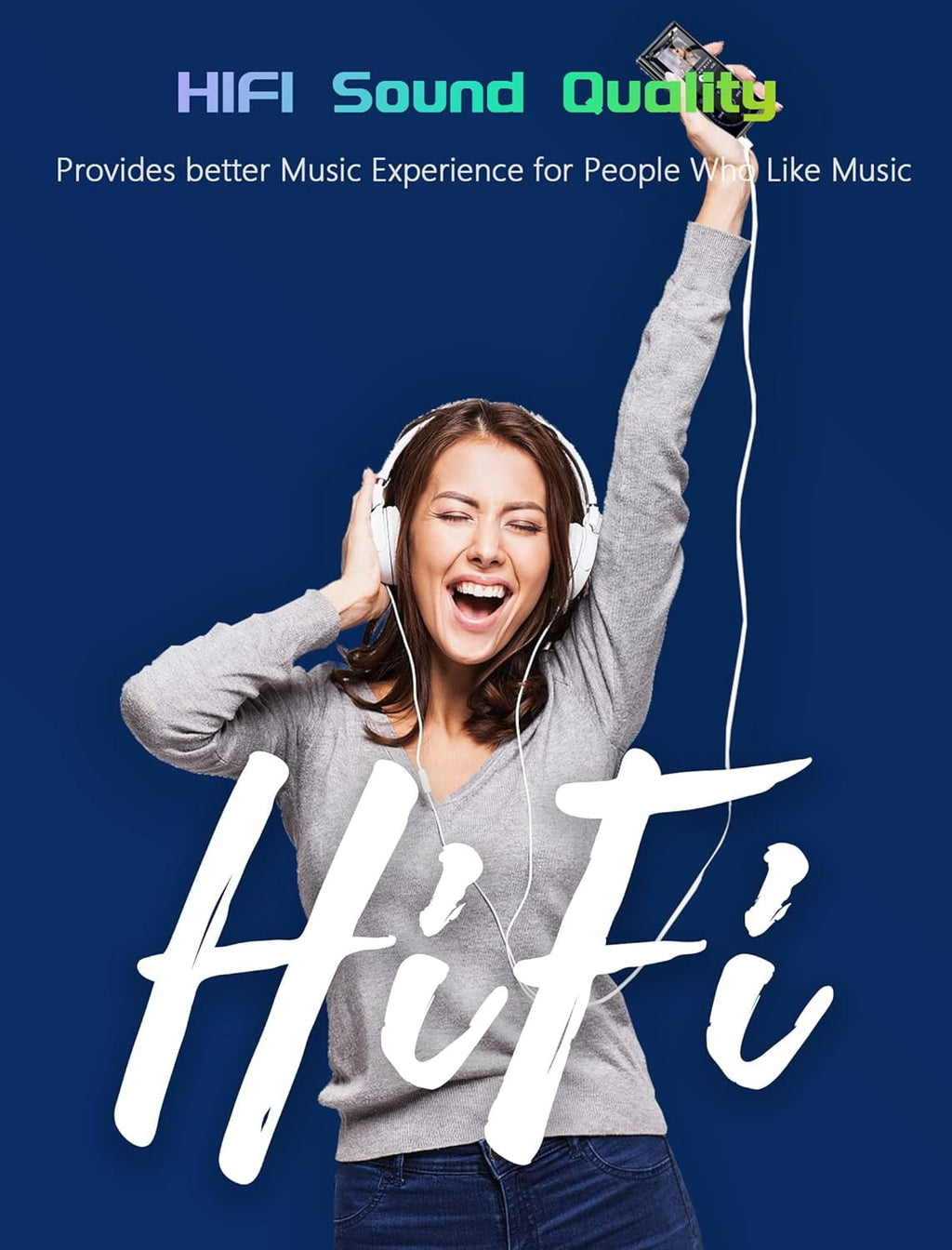 MUSICOZY 96GB MP3 Player with Bluetooth 5.0: Portable Lossless Sound Music Player with HD Speaker 2.4 Screen Voice Recorder FM Radio Touch Buttons 32G Storage+Support up to 64GB for Running Walking
