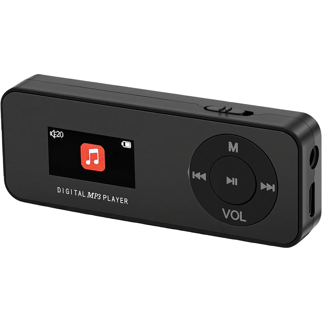 MUSICOZY Portable MP3 Player,Bluetooth 64GB MP3 Player with HD Speaker & Earphone, Mini HiFi Music Player,Built in Voice Recorder, FM Radio,eBook Reader Audio Players, Up to 128GB for Students Sports