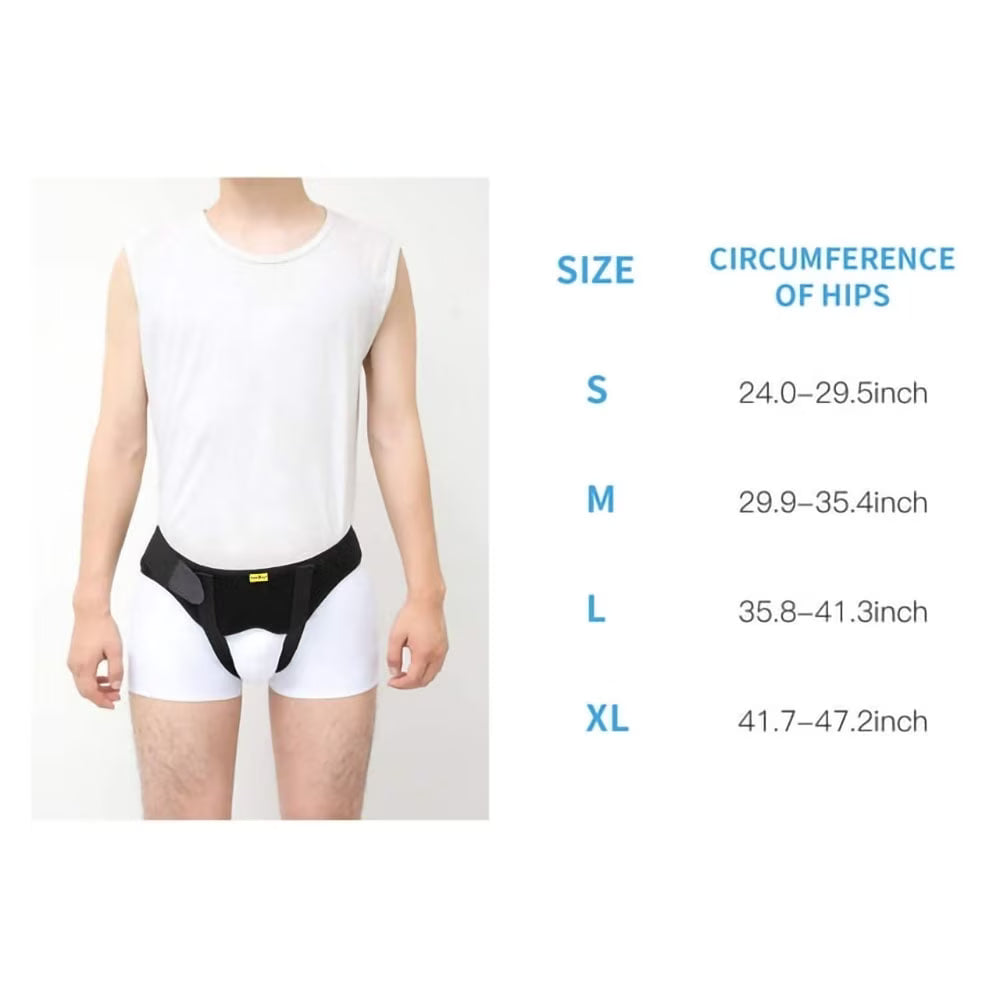 Hernia Belt Truss for Single/Double Inguinal or Sports Hernia, Hernia Support Brace for Men for Women Pain Relief Recovery Strap with 2 Removable Compression Pads Comfortable Material