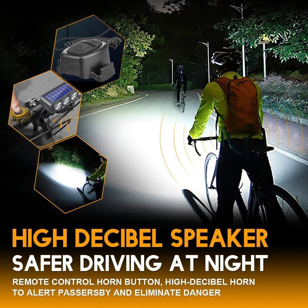 MUSICOZY 20000LM Super Bright Bike Headlight-Rechargeable Solar LED Cycling Lamp
