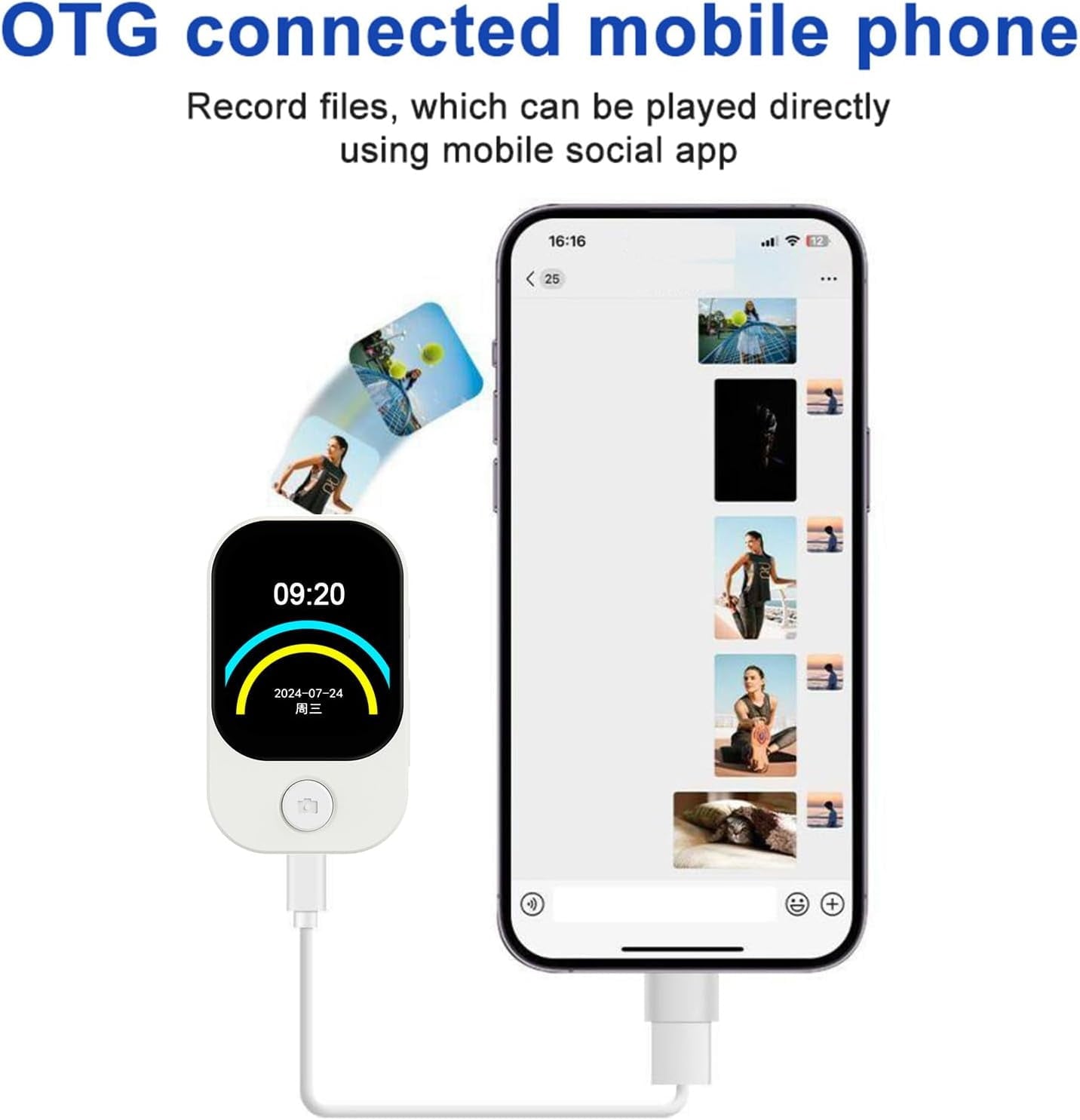 64GB Mini MP3 Player with Camera Bluetooth Mp3 Mp4 Music Player 2.0 IPS Touch Screen Android Player with Speaker FM Radio MP3 Player with E Book Alarm Clock Stopwatch Walkmen Player for Sports Travel