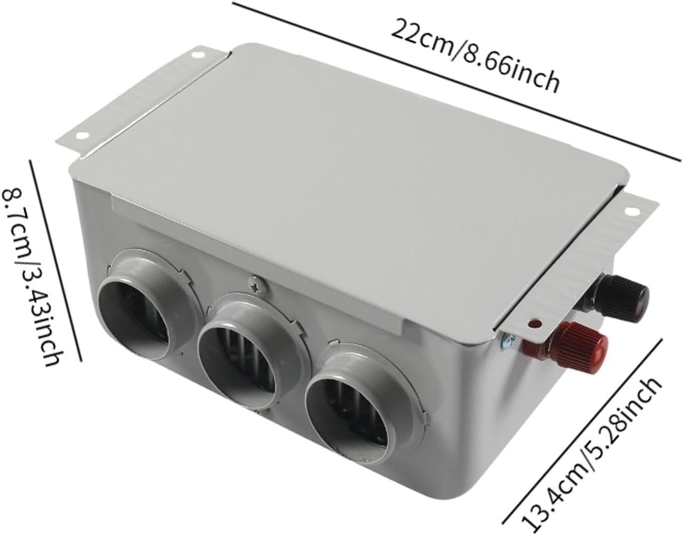 Car Heater Auto Interior Heater Fan 12V 600W‑800W Dual Gear Car Demister Winter Fast Heating Warmer Frost Removing Low Noise Car Windshield Defroster and Defogger for RV Vehicle Trucks Boat(80-100℃)