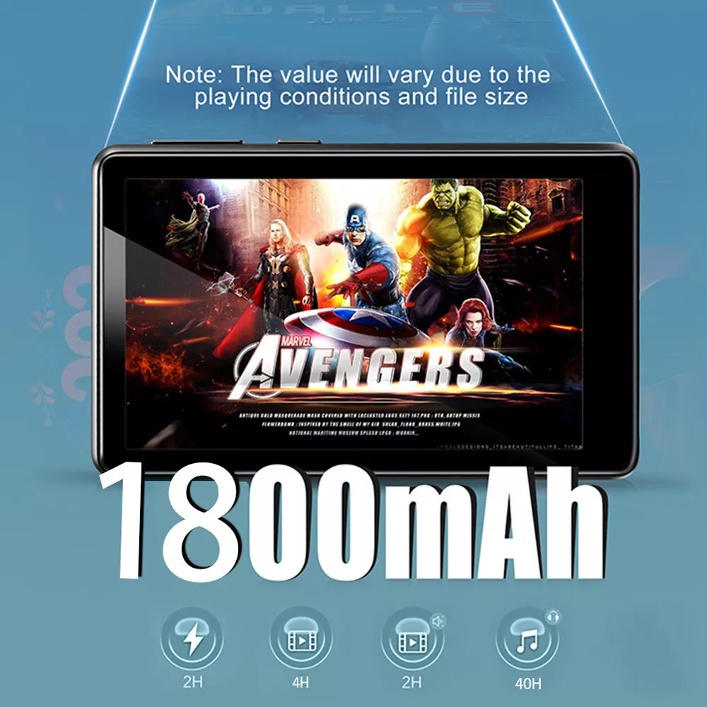 96GB MP3 Player with Spotify 4 Touch Screen 1080P HD Video Mp3 & Mp4 Player with Bluetooth WiFi HiFi Lossless Sound Android Music Player with Audible Browser Amazon Music FM Radio Support Up 512GB