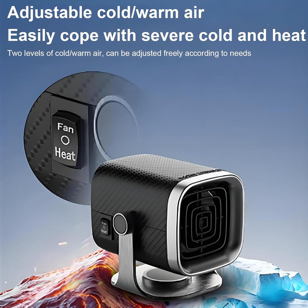 MUSICOZY Portable Car Heater Automotive Defogger – Electric Car Cooler Warmer | Quick Heat Air Blower, Vehicle Cabin Heater,Plug-In Deicer Machine For Drivers Trucks RVs SUVs Sedans Adventure Seekers