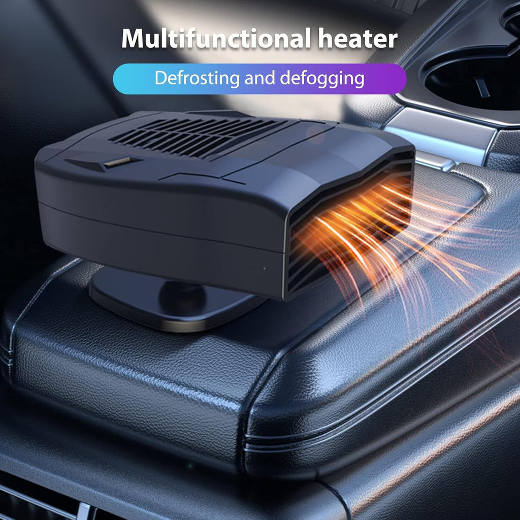 Portable Car Heater, 2 in 1 Fast Heating Cooling Auto Fan,12V/140W Windshield Defogger Window Defroster, 360 Degree Rotation Automobile Defogger Fan, Car Heater Cigarette Lighter Plugs for Car Trucks