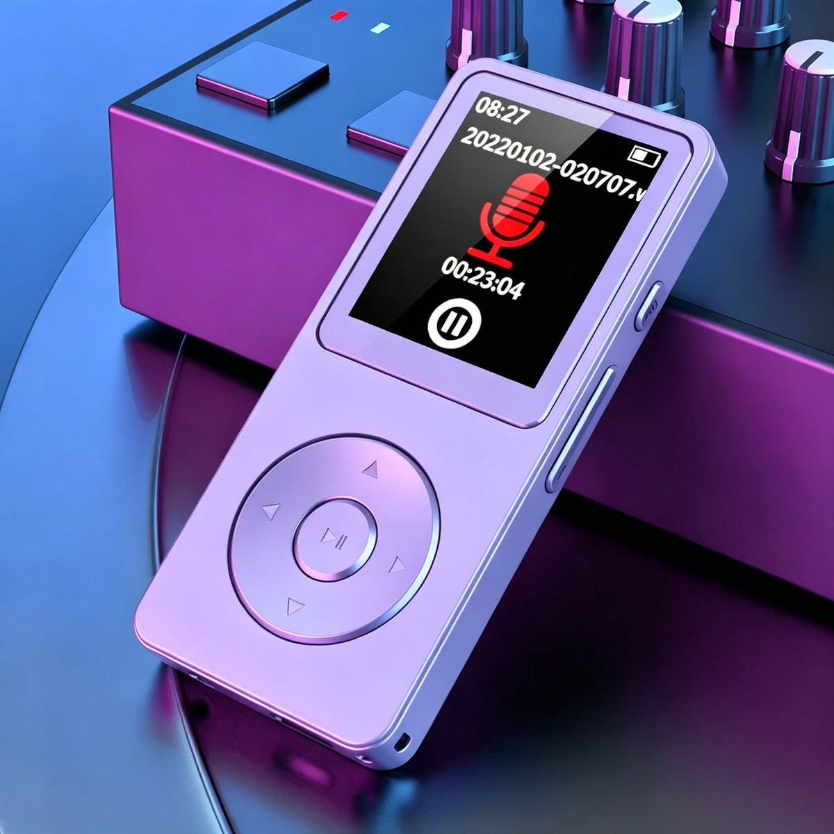 MUSICOZY MP3 Player with Bluetooth and 32GB Hi-Fi Music Player with Built-in Speaker Earphones Voice-Activated Recording MP3 Players with FM/E-Book/Video Supports up to 128GB for Kids Running Walking
