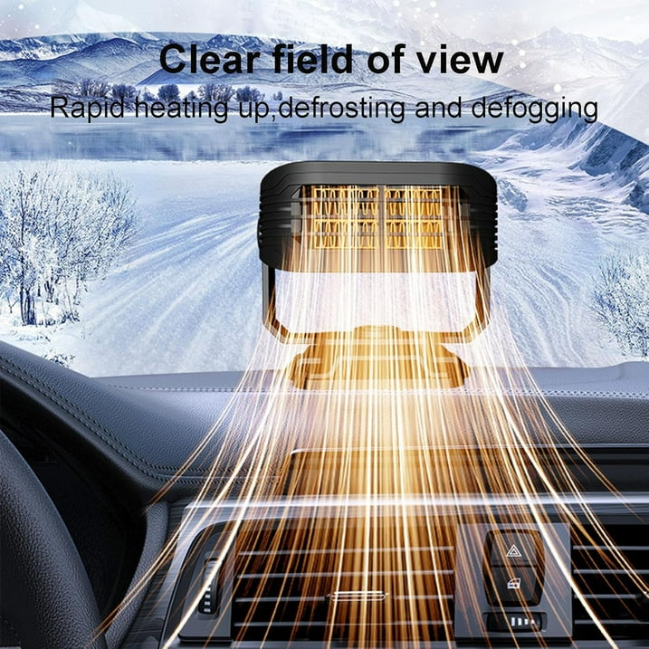 Portable Car Heater Cooling Fan Air Cooler,12V 150W Car Electric Cooler/Heater/Defroster,Car Fast Heating Defogger and Defroster with 360 Degree Rotating,Window Defroster Defogger for RV SUV