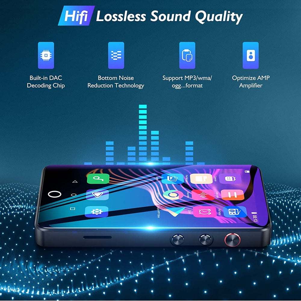 144GB MP3 Player with WiFi & Bluetooth 4” HD Full Touch MP4 Player 8-Core Android Music Player for Kids 2GB RAM & 16GB ROM 1500mAh Media Music Player with Spotify Audible Music App Play Store