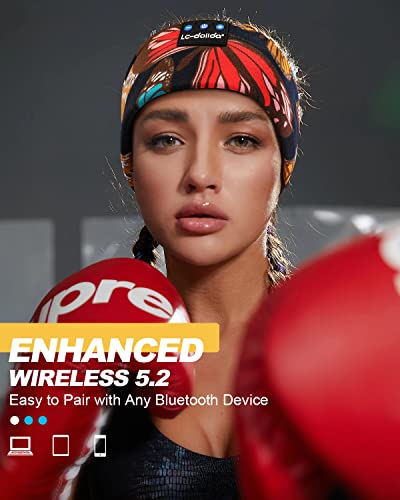 LC-dolida Sleep Headphones Bluetooth 5.2  Headband Earphones Wireless  Sleep Mask for Sleeping  Sports  Gifts  Workout  Jogging  Yoga Insomnia  Air Travel  Meditation