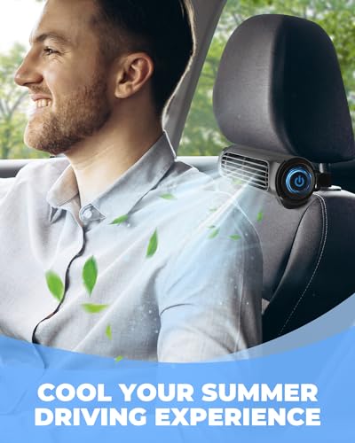 foryou Car Fans Seat Cooling Fans Blow Cold Air Backseat Car Fans Portable Car Fans for Back Seat for Kids for Cars