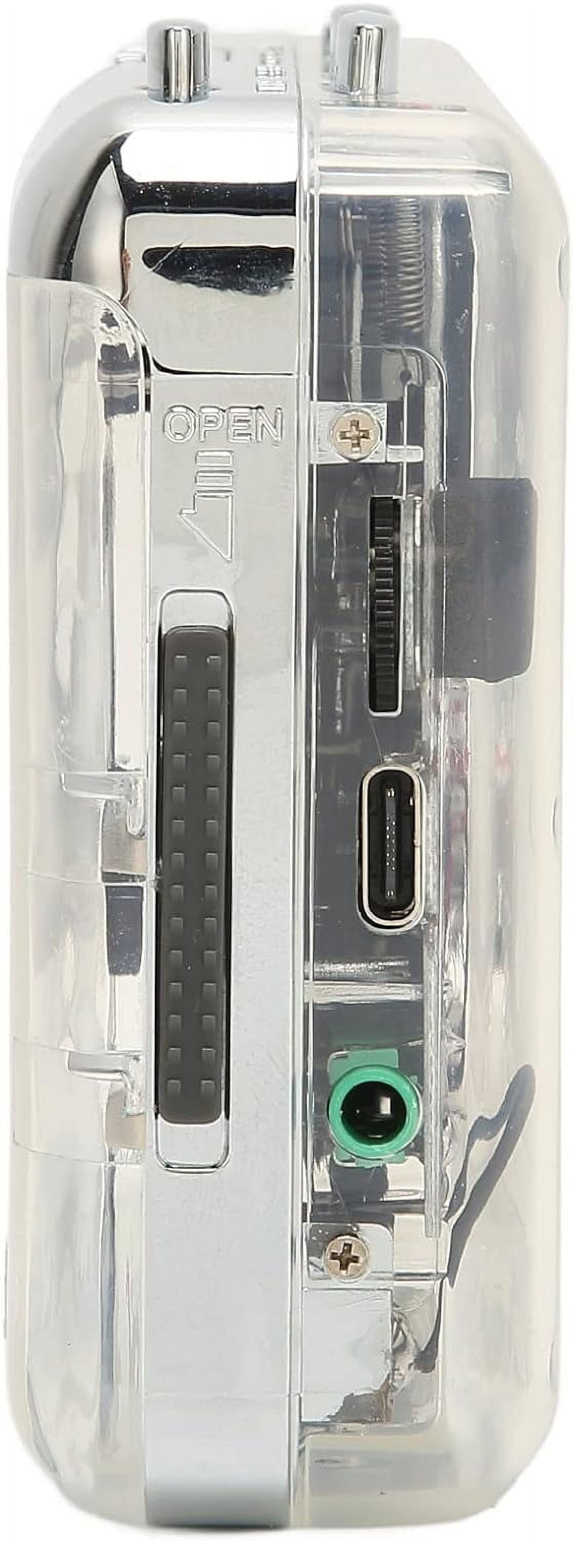 Portable Cassette Player USB Tape to MP3 Converter Digitizer Player Walkmans with 3.5mm Headphone Jack Stereo Cassette Player Compatible with IOS and PC，Vintage Cassette Player for Elder and Student