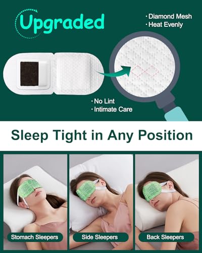 16 Packs Steam Eye Masks for Dry Eyes  SPA Warm Eye Mask  Relief Eye Fatigue Hot Sleep Eye Mask for Puffy Eyes Mask  Disposable Moist Heating Compress Pads for Sleeping Unscented3