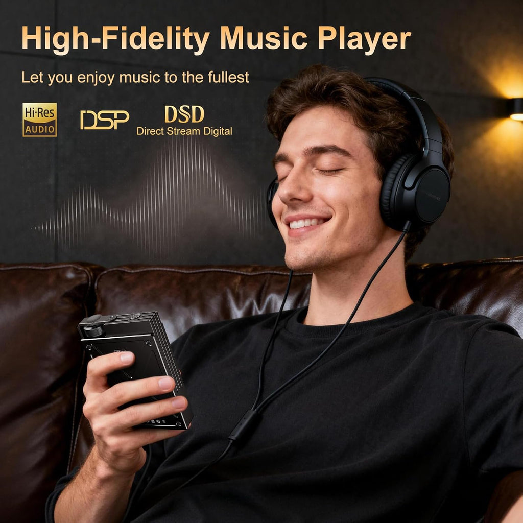 MUSICOZY HiFi MP3 Players, 64GB Lossless High-Resolution Digital Audio Music Player, Portable Audio Player, DSD DAC FLAC Player,192Khz/24bit, Audio Player for Music Enthusiast, Support up to 256GB