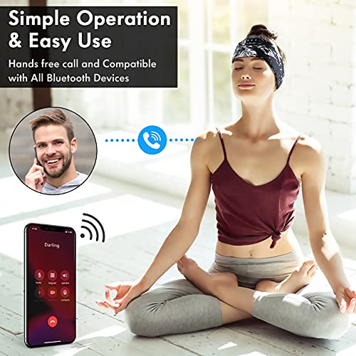 Sleep Headphones Bluetooth 5.2  Headband Earphones Wireless  Sleep Mask for Sleeping  Sports  Gifts  Workout  Jogging  Yoga Insomnia  Air Travel  Meditation