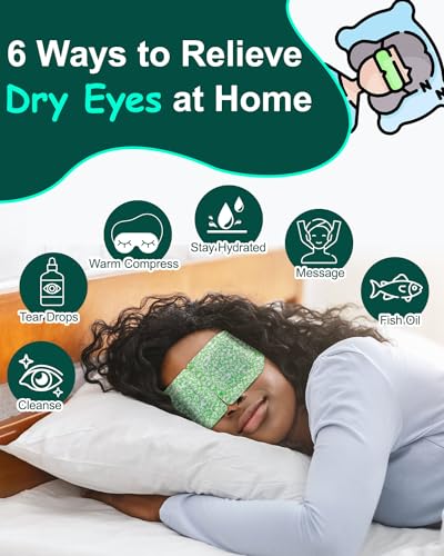 16 Packs Steam Eye Masks for Dry Eyes  SPA Warm Eye Mask  Relief Eye Fatigue Hot Sleep Eye Mask for Puffy Eyes Mask  Disposable Moist Heating Compress Pads for Sleeping Unscented3