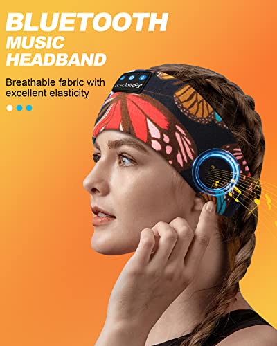 LC-dolida Sleep Headphones Bluetooth 5.2  Headband Earphones Wireless  Sleep Mask for Sleeping  Sports  Gifts  Workout  Jogging  Yoga Insomnia  Air Travel  Meditation