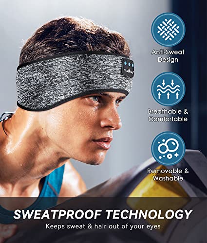 Bluetooth 5.2 Sleep Headphones  Wireless Headband Earphones Sleeping Mask & Workout Headband for Women Men  Ideal for Running  Travel & Relaxation  Cool Tech Gifts