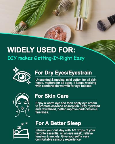 16 Packs Steam Eye Masks for Dry Eyes  SPA Warm Eye Mask  Relief Eye Fatigue Hot Sleep Eye Mask for Puffy Eyes Mask  Disposable Moist Heating Compress Pads for Sleeping Unscented3