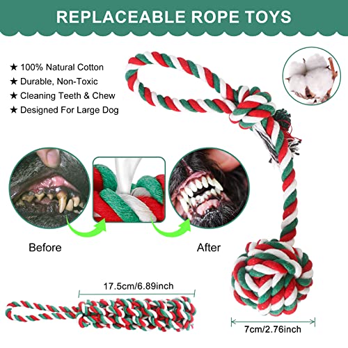 Dog Outdoor Bungee Solo Hanging Toy  Tether Tug of War Dog Toys for Pitbull Small Large Aggressive Chewers Dogs to Exercise  Durable Interactive Dog Tug Toy with Metal Spring Kit  Dog Rope Toys