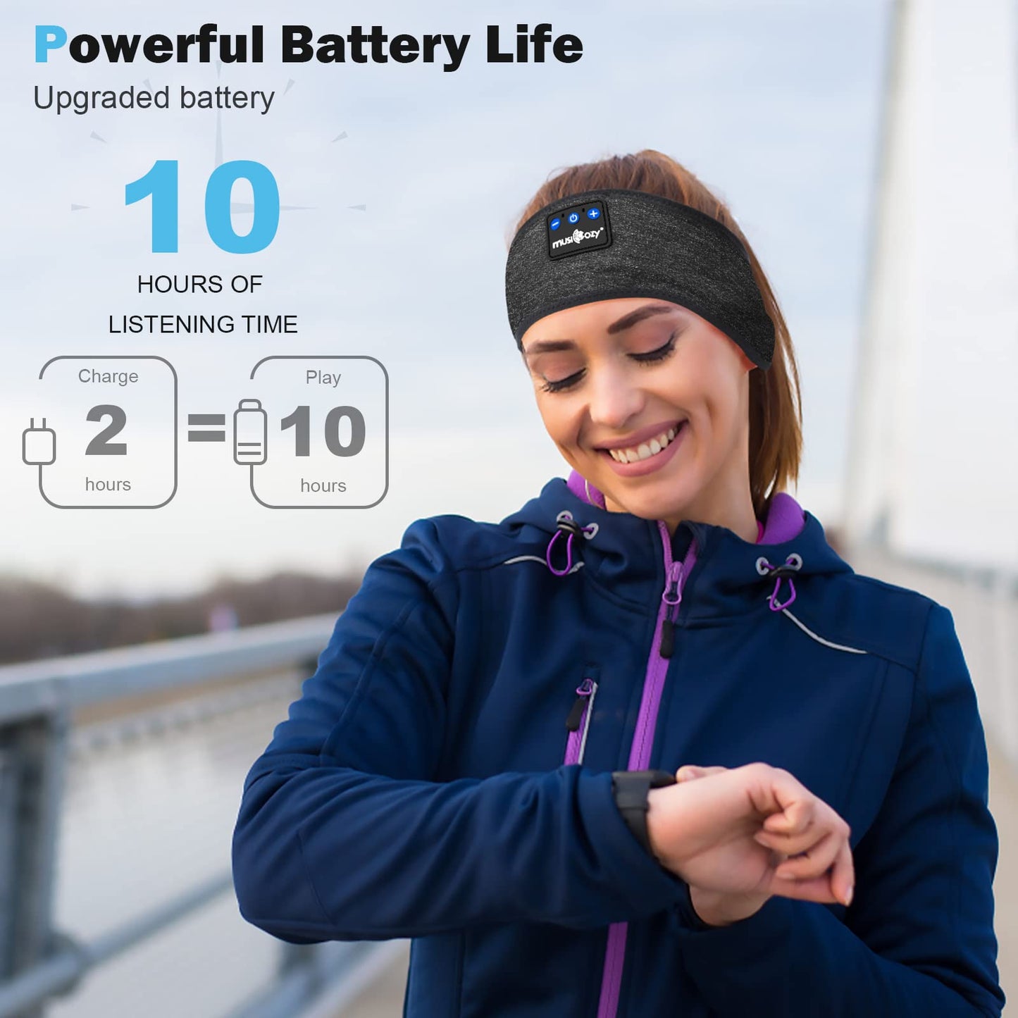 Sleep Headphones Bluetooth Headband  Wireless Headband Headphones Sleeping Earbuds