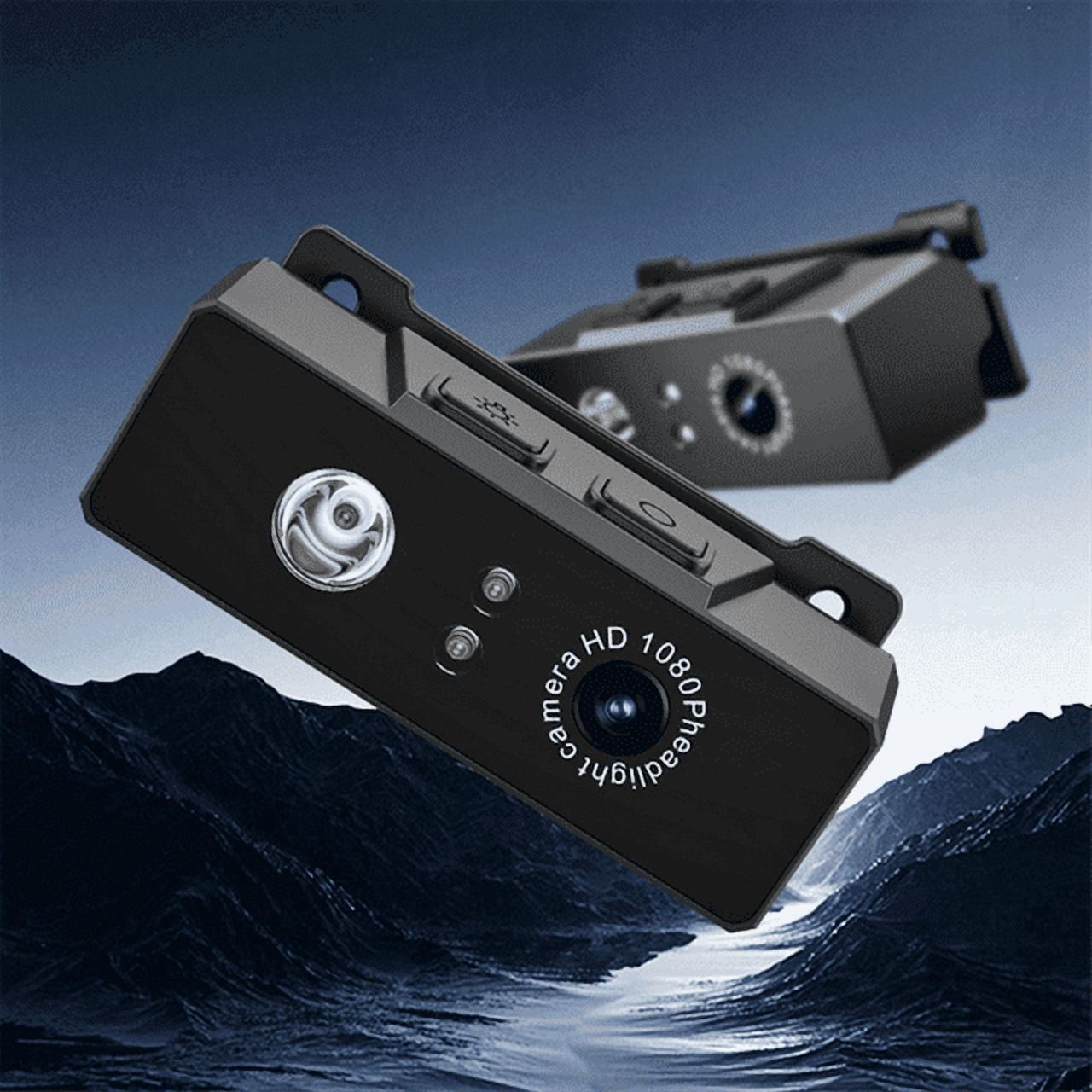 MUSICOZY 1080P HD Sports Camera Adjustable Head Camera for Recording with 3W LED Light & Headlamp Video Recorder Smart Sensor Portable Action Camera Body Video Camera for Outdoor Night Sport