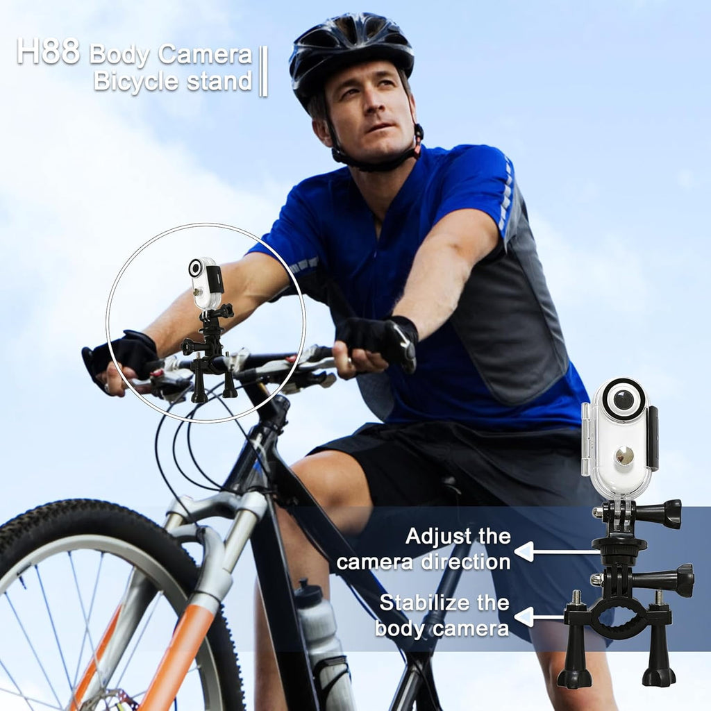 4K Mini WIFI Action Camera 128GB Police Cam Portable Body Cam Wearable Video Recorder with IPX7 Waterproof Underwater Camcorder Helmet Mount Magnetic Sport DV for Bike Cycling Pet Vlogging(White)