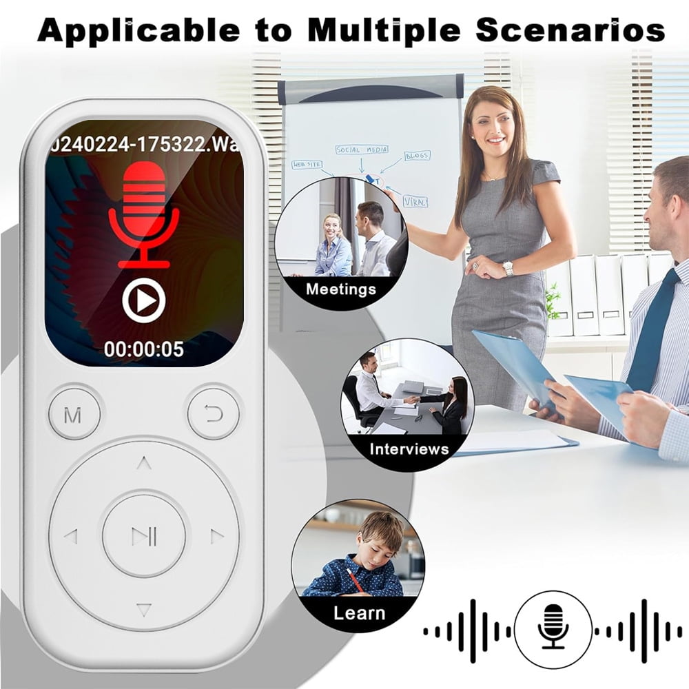 MP3 Player Bluetooth Music Player with 32GB Memory Card Earphone Build-in Speaker/Photo/Video Play/FM Radio/Voice Recorder BT5.4 Portable Music Player Supports up to 128GB for Kids Running Walking