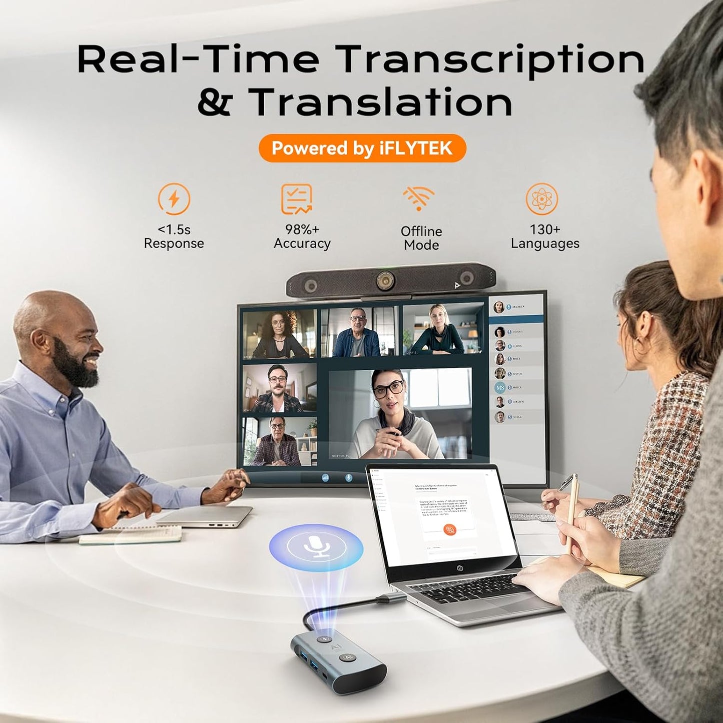 7-in-1 AI Laptop Docking Station with Dual Monitor  TOPOINT USB C Hub with AI Voice Transcription  Translation  Smart Office Tools  2 USB 3.0  100W PD for Home Office Remote Work Business Travel